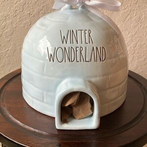 Rae Dunn: Ice Blue “Winter Wonderland” Igloo Bird House